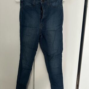 Fashion Nova High Rise Dark Blue Jeans